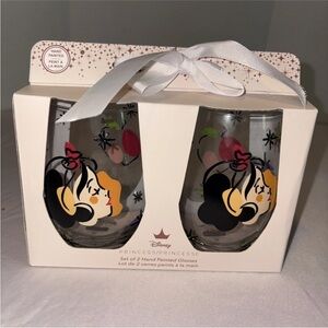 Disney Princess Hand Painted Glass Set - Black and Red